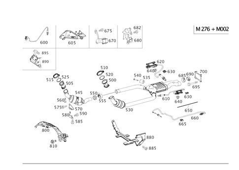 Exhaust System Used on Six-Cylinder Gasoline Vehicles for 2015 Mercedes-Benz CLS400 #0