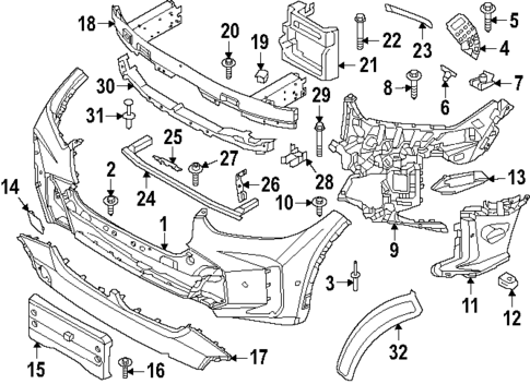 Bumper & Components - Front for 2025 BMW X5 #0