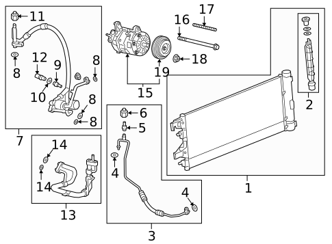 Condenser, Compressor & Lines for 2022 Chevrolet Silverado 1500 LTD #63