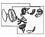 76208T20A33 - Body: Mirror Assembly for Honda Image