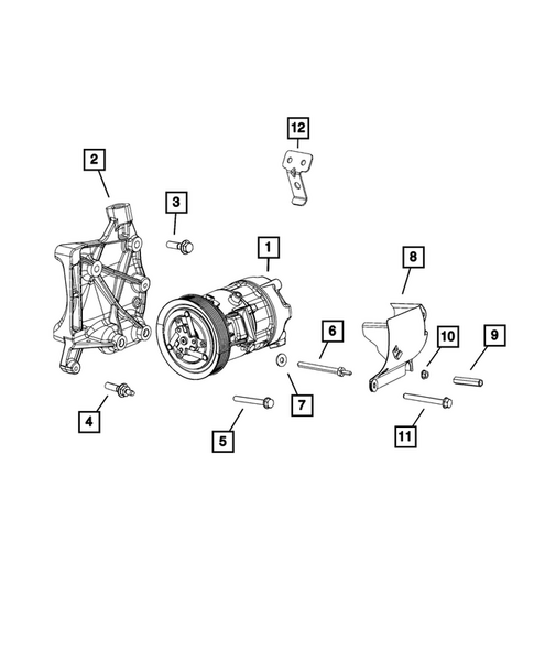 Air Conditioner Compressor and Mounting for 2018 Alfa Romeo 4C #0