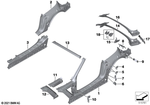 41008499097 - Bodywork: Side Frame, Exterior, Left for BMW Image