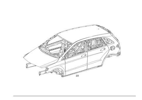 Body Shell for 2017 Mercedes-Benz B250e #0