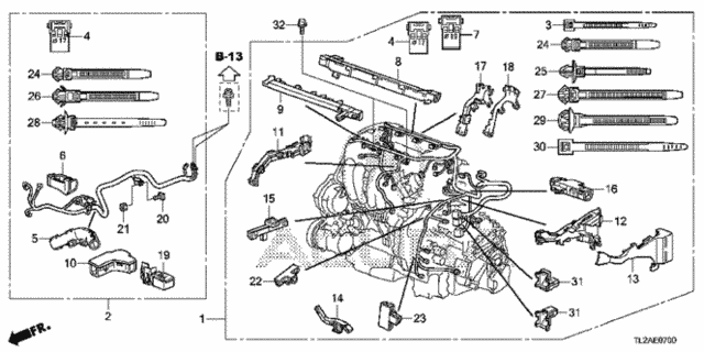 Engine Wire Harness (L4) for 2013 Acura TSX #0