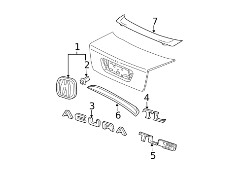 Exterior Trim - Trunk for 2004 Acura TL #0
