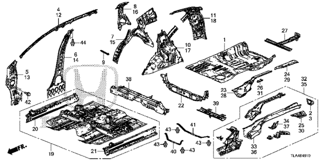 Floor - Inner Panel for 2019 Honda CR-V #0