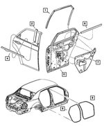 4806093AD - : Rear Door Applique, Left for Mopar Image