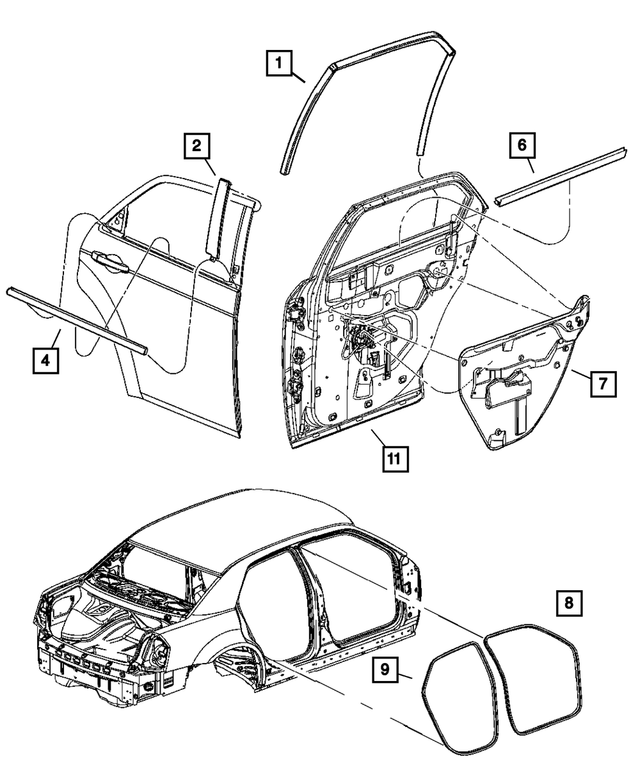4805817AD - : Rear Door Applique, Left for Mopar Image