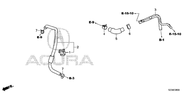 Breather Tube (1) for 2020 Acura TLX #0