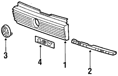 Grille & Components for 1988 Volkswagen Scirocco #0