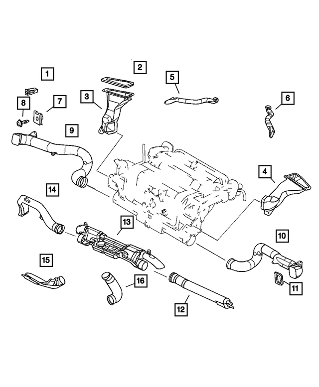 5124740AA - : Duct for Mopar Image
