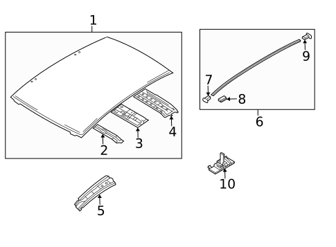Exterior Trim - Roof for 2005 Mazda 6 #1