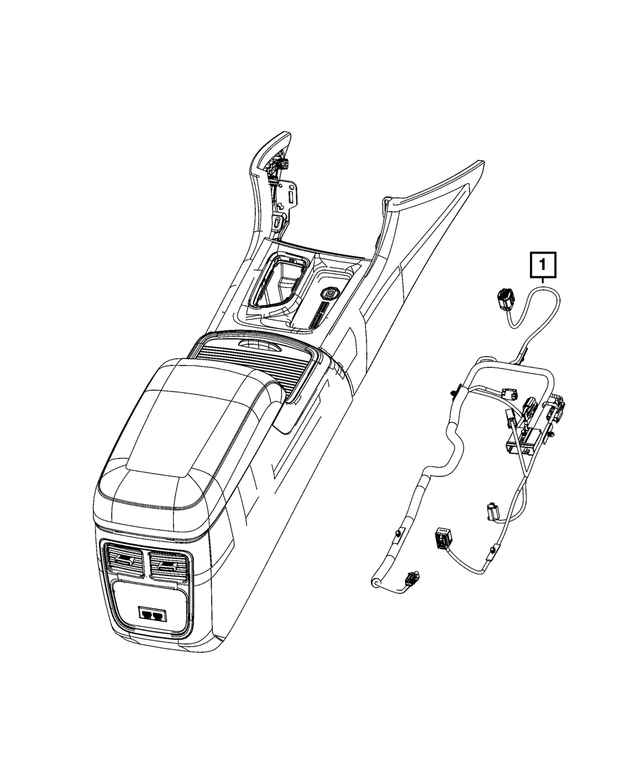 68305568AC - Electrical: Console Wiring for Mopar Image image