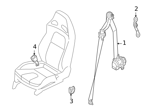 Seat Belt for 2024 Nissan GT-R #0