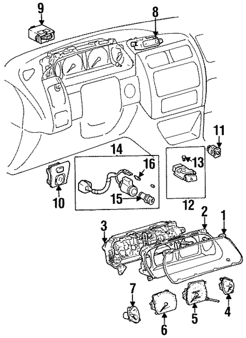 Instrument Gauges for 1996 Toyota Avalon #0
