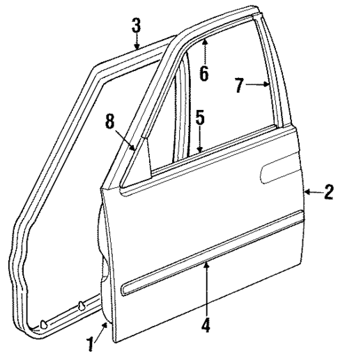 Exterior Trim - Front Door for 1989 Nissan Maxima #0