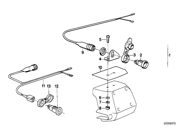 61132300274 - : Retrofit Kit, Socket for BMW-Motorrad Image