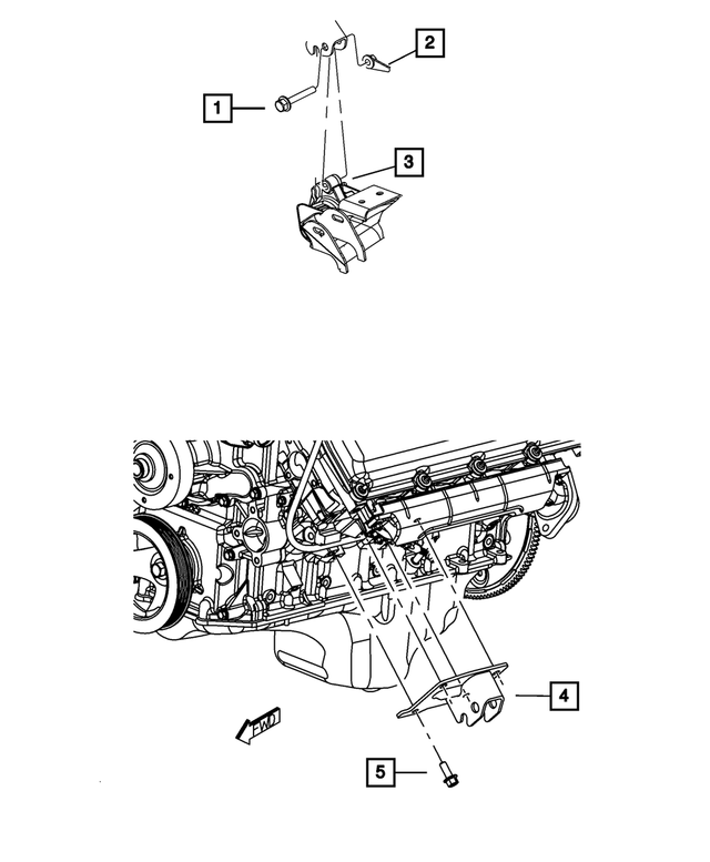 6506649AA - 5.7L Gas; Engine: Hex Nut And Coned Washer, Mounting for Mopar Image