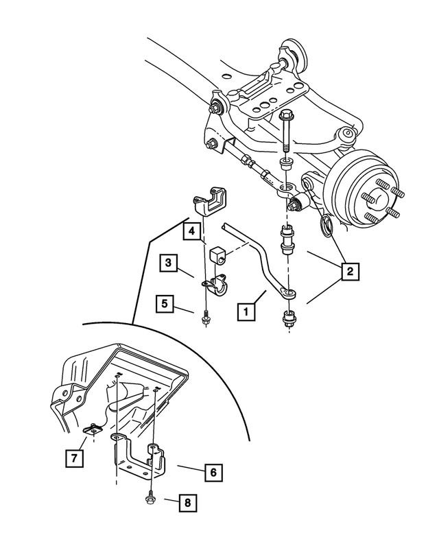 4879266AA - Rear Suspension: Rear Sway Bar for Mopar Image