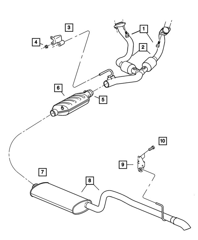 52101093AB - Exhaust: Catalytic Converter for Jeep: Grand Cherokee Image