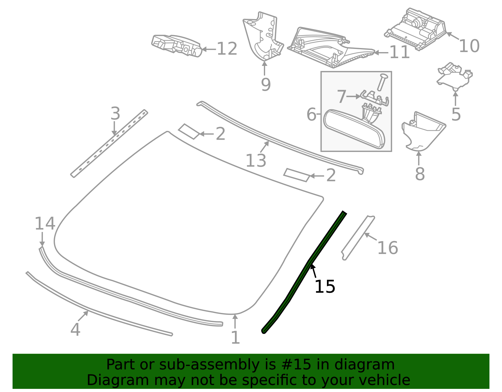 2023-2025 Acura Integra Windshield Molding 73152-T20-A01 | OEM Parts Online