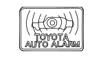 7451506010 - Body: Anti-theft Label for Toyota: 4Runner, Avalon, Camry, Corolla, Highlander, Land Cruiser, Mirai, RAV4, RAV4 Prime, Sequoia, Sienna, Solara, Tacoma, Tundra, Venza, Yaris Image