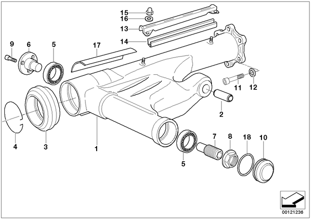 33172332694 - : Pivot Pin, Right          for BMW-Motorrad Image