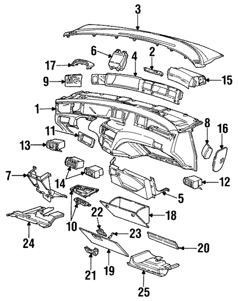 Instrument Panel for 1996 Lincoln Mark VIII #0