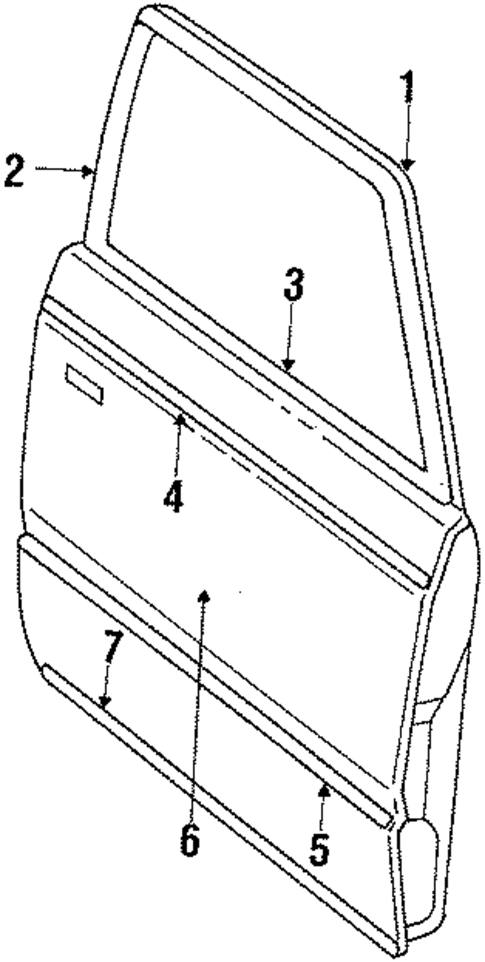 Exterior Trim - Door for 1986 Ford Escort #0