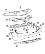 68204726AF - Frame, Bumper, and Fascia: Rear Fascia Valance Panel for Mopar Image