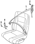 9449770 - Electrical: Belt &amp; Retractor for Volvo: 850 Image