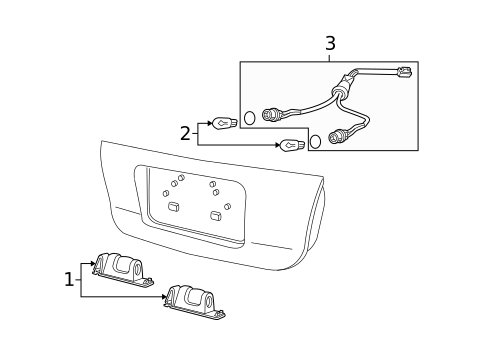License Lamps for 2005 Pontiac GTO #0