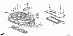 17116R70A00 - Engine: COVER, IN. MANIFOLD (UPPER) for Honda Image