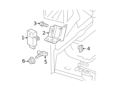 Tire Pressure Monitor Components for 2007 Jeep Commander #0