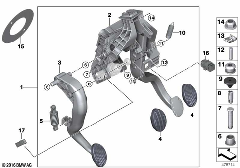 Pedals for 2019 Mini Cooper S ALL4 #0