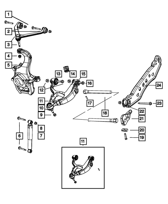 « 68000154AB –  : Suspension Amortisseur pour Mopar Image »