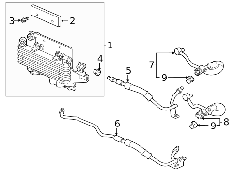Trans Oil Cooler for 2023 Honda Ridgeline #0