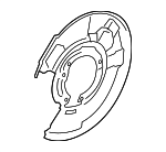 34216792239 - Brakes: Splash Shield for BMW: 128i, 228i, 228i xDrive, 230i, 230i xDrive, 320i, 320i xDrive, 325i, 328d, 328i, 330e, 330i, 428i, 428i Gran Coupe, ActiveHybrid 3, M2, M235i, M235i xDrive, M240i, M240i xDrive, M3 Image