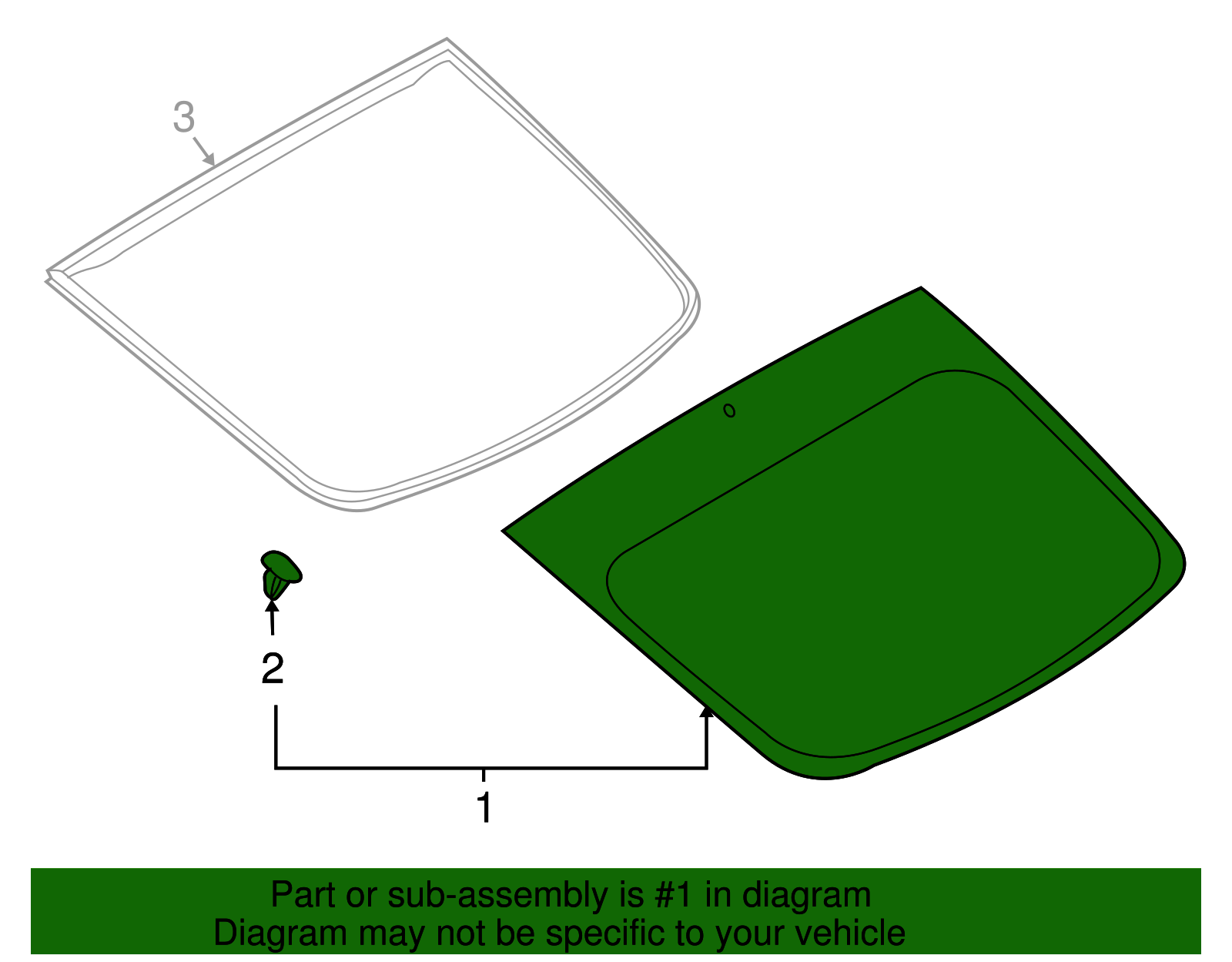 Lift Gate Glass - Nissan (K0300-1EA4A)