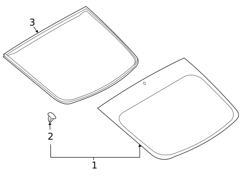 Glass - Lift Gate for 2013 Nissan 370Z #0