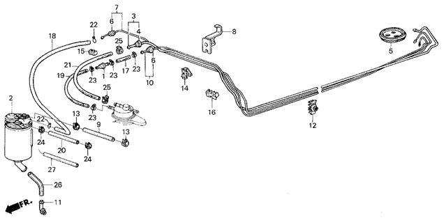 Canister - Fuel Pipe for 1987 Honda Civic #0