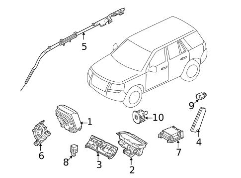 Air Bag Components for 2009 Land Rover LR2 #0