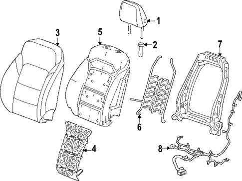 Driver Seat Components for 2025 Chevrolet Traverse #3