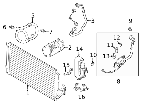 Condenser, Compressor & Lines for 2020 BMW 430i Gran Coupe #0