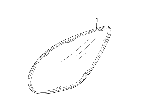 Glass & Hardware for 2000 Ford Taurus #1