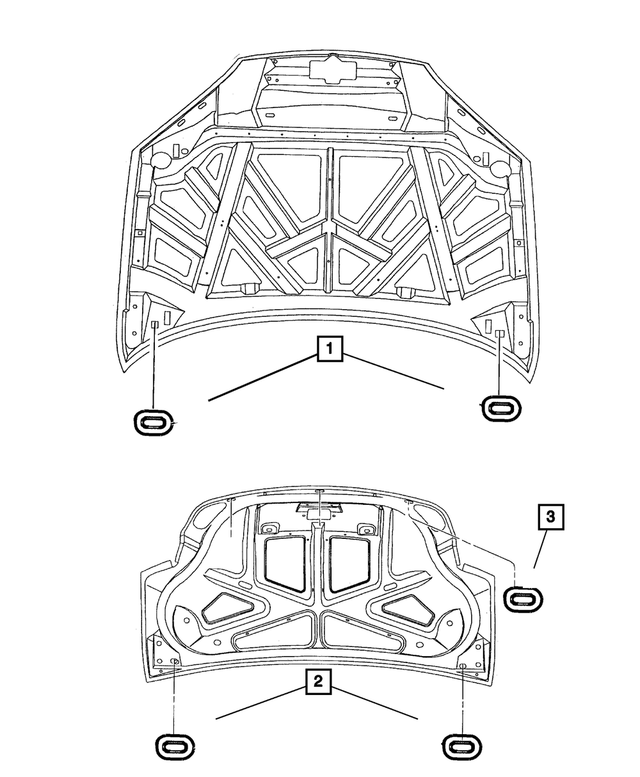 4814648 - Body Sheet Metal Except Doors: Deck Lid Plug for Mopar Image