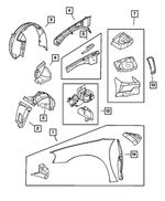 4878084AB - Body Sheet Metal Except Doors: Accessory Pulley Shield, Right for Mopar Image