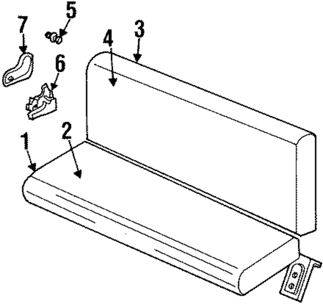 5010284AA - Body: Folding Seat Latch for Mopar Image