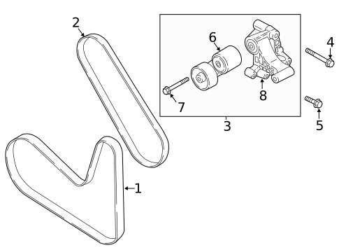 Belts & Pulleys for 2020 Kia Stinger #0