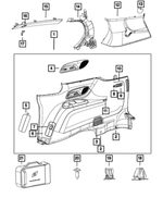 5RJ20PD2AJ - Interior Trim: Quarter Trim Panel, Right for Mopar Image